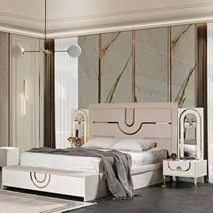 Safir Bazalı Bençli Karyola Mdf