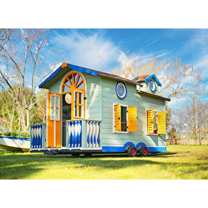 Mandu Ahşap Çocuk Tinyhouse Oyun Evi