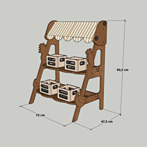 Mandu Ahşap Çocuk Manav Tezgâhı