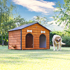 Isı Yalıtımlı 2 Bölmeli Köpek Kulübesi
