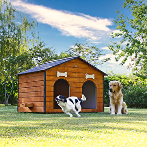 Isı Yalıtımlı 2 Bölmeli Köpek Kulübesi