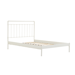 Odin-s Çift Kişilik Metal Karyola-beyaz (ahşap Latali)