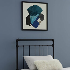 Odin Tek Kişilik Metal Karyola-siyah (ahşap Latali) 120x200 cm