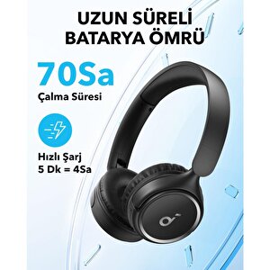 Soundcore H30i Mikrofonlu Kablosuz Kulaküstü Kulaklık - 70 Saat Oynatma Süresi- Soundcore Uygulama Destekli - Multipoint Con