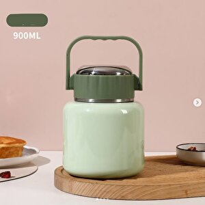 Çelik Mama Termosu Sıcak Veya Soğuk Yiyecekler Için Öğle Yemeği Termosu 500 Ml, Yeşil