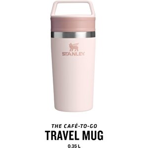 Cafe To Go Termos Bardak, 0.35 Litre, Pembe Kuvars