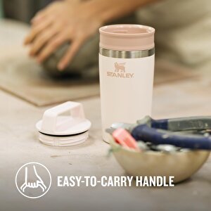 Cafe To Go Termos Bardak, 0.35 Litre, Pembe Kuvars