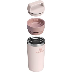 Cafe To Go Termos Bardak, 0.35 Litre, Pembe Kuvars