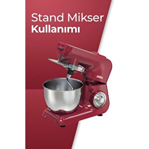 Smx-2775 Çok Amaçlı 3ın1 Mutfak Şefi Hamur Yoğurma Kıyma Makinesi Sürahi Blender 1500w Kırmızı
