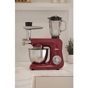 Sinbo Smx-2775 Çok Amaçlı 3ın1 Mutfak Şefi Hamur Yoğurma Kıyma Makinesi Sürahi Blender 1500w Kırmızı