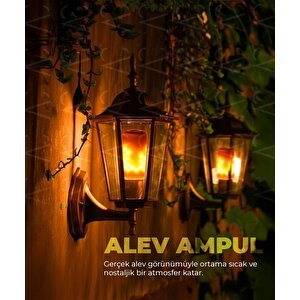 7w Alev Efektli Dekoratif Led Ampul - E27 Duy