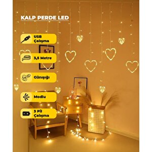 Kalpli Dekoratif Günışığı  Led Usb & Pilli - 3,5 Metre - Animasyonlu