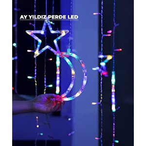 Ay Yıldız Dekoratif Rgb (çok Renkli)  Led Usb & Pilli - 3,5 Metre - Animasyonlu