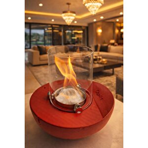 Meta Kırmızı Biyoetanol Masaüstü Şömine - 1 Lt Copart Yakıt Hediye