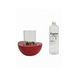 Meta Kırmızı Biyoetanol Masaüstü Şömine - 1 Lt Copart Yakıt Hediye