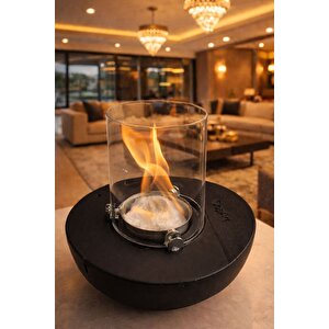 Meta Siyah Biyoetanol Masaüstü Şömine - 1 Lt Copart Yakıt Hediye