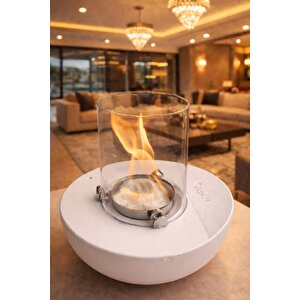 Meta Beyaz Biyoetanol Masaüstü Şömine - 1 Lt Copart Yakıt Hediye