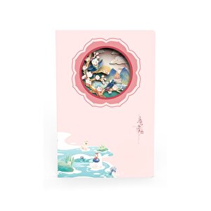 Kuş Temalı 3d Stereo Katmanlı Oyma Sayfalı Defter Ajanda Bloknot 20,8 X 14 Cm 120 Yaprak
