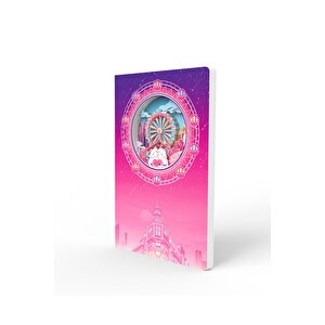 Dönme Dolap Temalı 3d Stereo Katmanlı Oyma Sayfalı Defter Ajanda Bloknot 20,8 X 14 Cm 120 Yapr