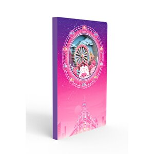 Ecrou Dönme Dolap Temalı 3d Stereo Katmanlı Oyma Sayfalı Defter Ajanda Bloknot 20,8 X 14 Cm 120 Yapr
