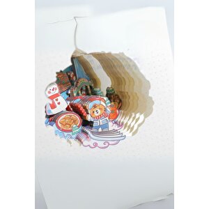 3 D Yılbaşı Temalı Defter Defter Stereo Katmanlı Oyma Sayfalı Defter Ajanda Bloknot 20,8 X 14