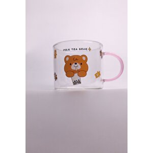 Milk Tea Bear Borosilikat 500 Ml Kupa
