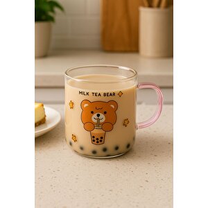 Milk Tea Bear Borosilikat 500 Ml Kupa