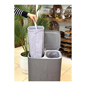 New Garb Tekerlekli Katlanır Kumaş Kirli Sepeti 50 litre