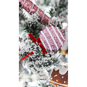 Yılbaşı Süsü 3 Lü Lolipop Pembe 15 Cm