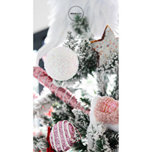 Yılbaşı Süsü 3 Lü Lolipop Pembe 15 Cm