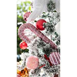 Yılbaşı Süsü 3 Lü Lolipop Pembe 15 Cm