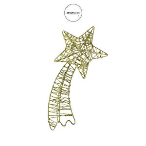 Yılbaşı Süsü Kuyruklu Yıldız Altın 28 Cm