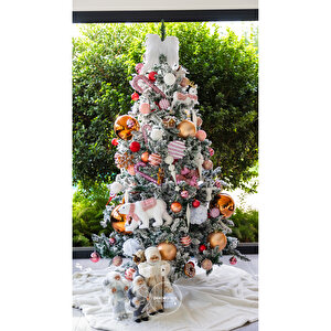 Gri Polarlı Noel Baba 30 Cm