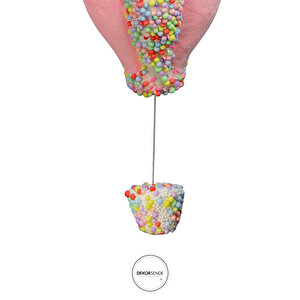 Yılbaşı Süsü Şekerlemeli Balon Pembe 30 Cm