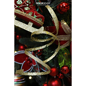 Yılbaşı Süsü Kıvırcık Dal 25 Cm