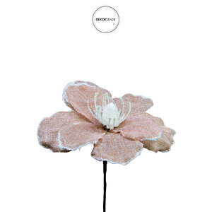 Yapay Keten Çiçek Ponsetya Pembe 30 Cm