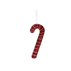 Yılbaşı Süsü İpli Baston Şeker Kırmızı 17 Cm