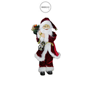 Noel Baba Kırmızı Kadife 45 Cm