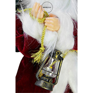 Noel Baba Kırmızı Kadife 45 Cm