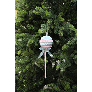 Yılbaşı Süsü Candy Çubuklu Şeker Mavi Pembe 28 Cm