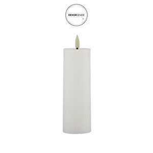 Led Kütük Mum 17 Cm