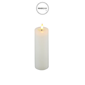 Led Kütük Mum 17 Cm
