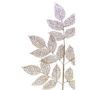 Yapay Simli Dantel Yaprak Bronz 86 Cm