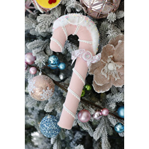 Yılbaşı Süsü Candy Baston Şeker Pembe 40cm