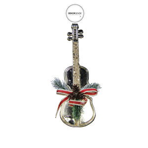 Yılbaşı Süsü Kozalaklı Keman 25 Cm