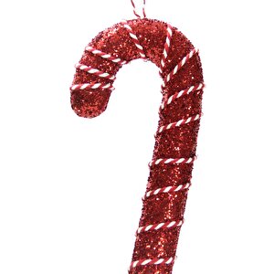 Yılbaşı Süsü İpli Baston Şeker Kırmızı 25 Cm
