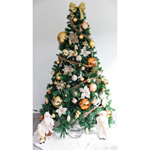 Yılbaşı Süsü 6'lı Top Bronz 4 Cm