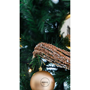 Yılbaşı Süsü 6'lı Top Bronz 4 Cm