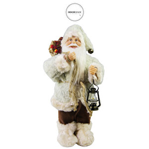 Polarlı Noel Baba Bej 30 Cm