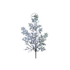 Yılbaşı Süsü Karlı Beyaz Berry Dal Yeşil Beyaz 75 Cm